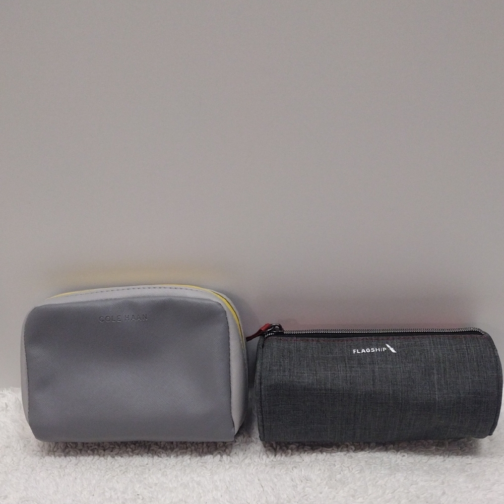 American Airlines-Cole Haan & Flagship Cosmetic Toiletry Bag Bundle of 2